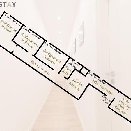 Peter Apartments - Premium Wohnung I 95Qm I 3 Schlafzimmer I Grosses Bad I Kueche I Wohnzimmer I Tv Fulda Kültér fotó